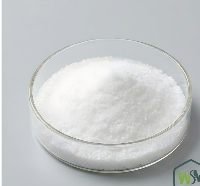 White crystalline gluconate powder sample